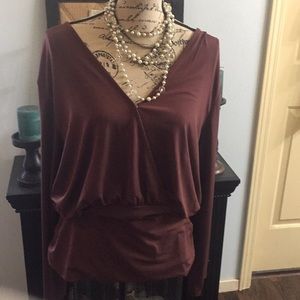 Long sleeves rayon blouse
